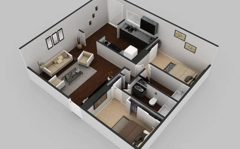 3D-Residential-modern-House-Floor-Plan